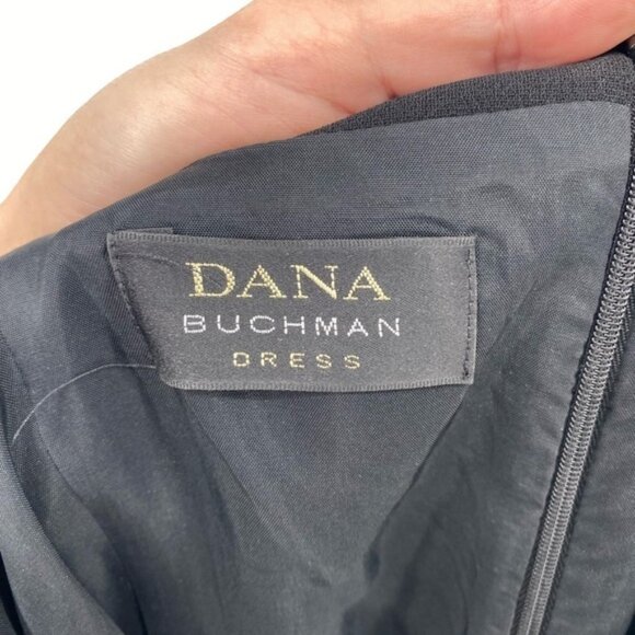 Dana Buchman Chain Strap Black Mini Dress Size 4 - Picture 11 of 13